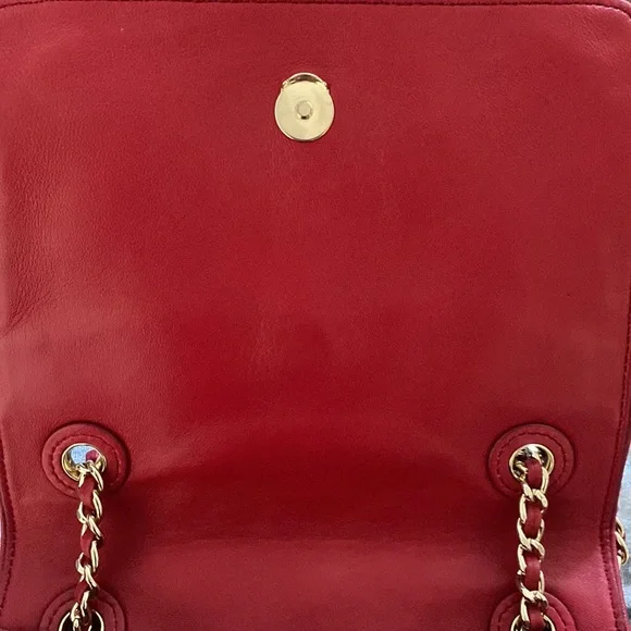 Tory Burch Red leather bag with gold chain - Picture 5 of 8
